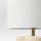 Modern Clover Table Lamp Cream Stylish Ceramic Base With Linen Shade 2