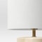 Modern Clover Table Lamp Cream Stylish Ceramic Base With Linen Shade 2