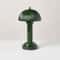 Fluted Metal Rechargeable Library Table Lamp Green Compact TouchActivated LED Light 0