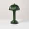 Fluted Metal Rechargeable Library Table Lamp Green Compact TouchActivated LED Light 2