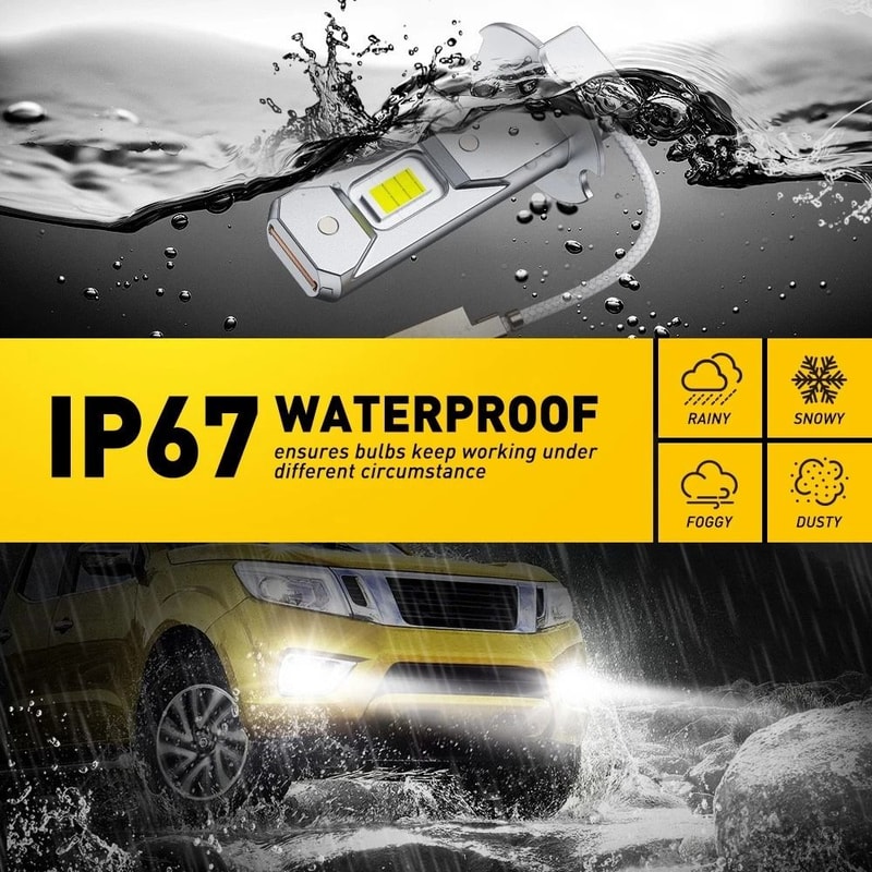 LED Fog Light Bulb Super Bright White DRL Lamp Conversion Kit Waterproof 2