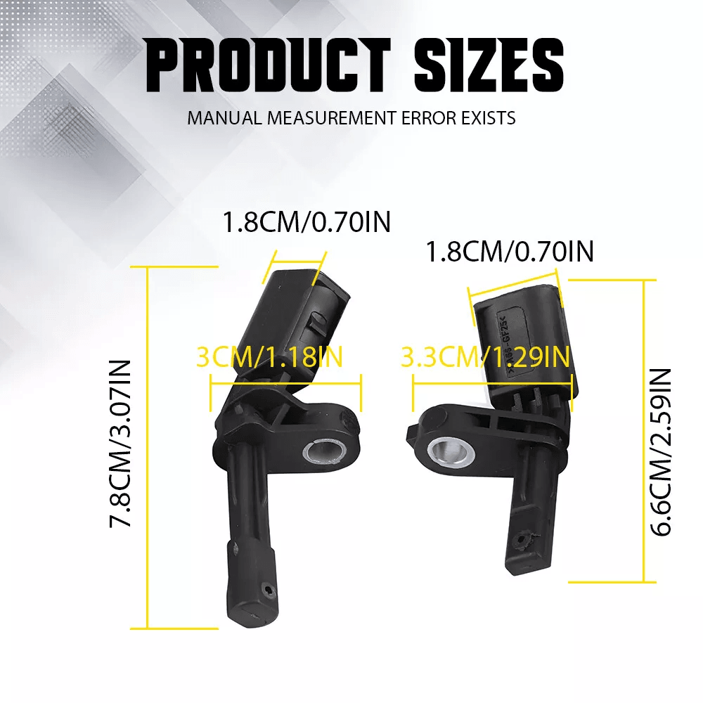 Rear Front R L Wheel Speed Sensor Fit For Volkswagen Jetta Passat Direct Replacement 2