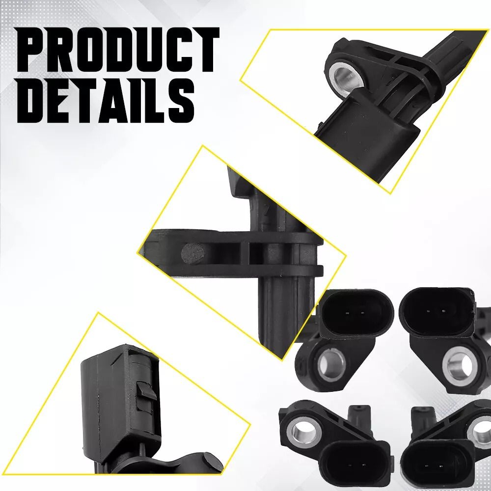 Rear Front R L Wheel Speed Sensor Fit For Volkswagen Jetta Passat Direct Replacement 3