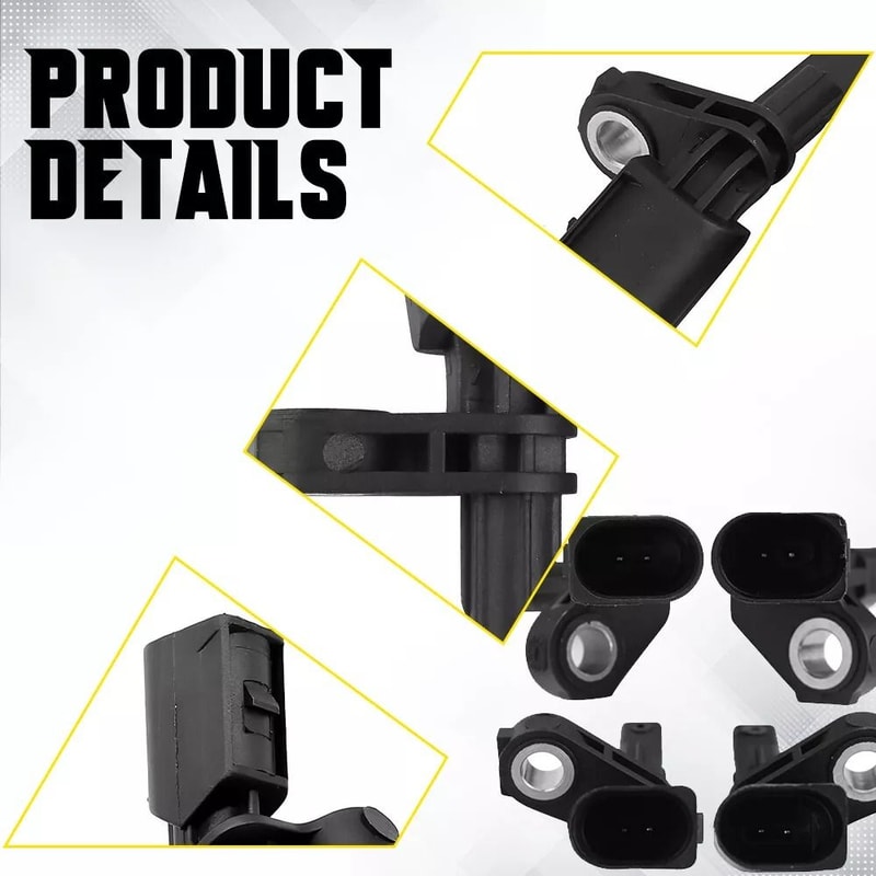 Rear Front R L Wheel Speed Sensor Fit For Volkswagen Jetta Passat Direct Replacement 3