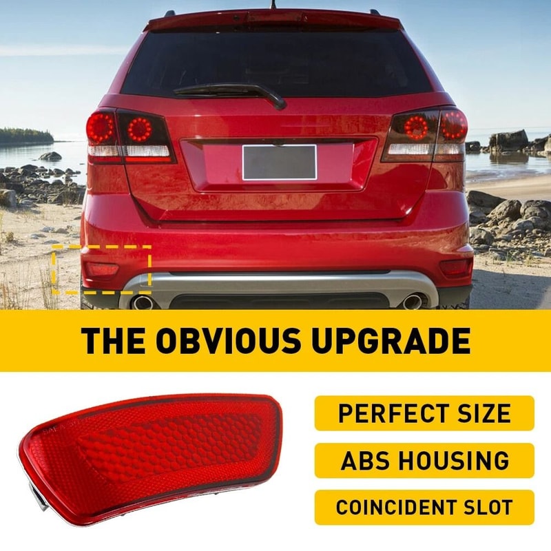 Durable Reflector Light Rear Left Driver Side Bumper Waterproof Easy Install Dust Scratch Resistan 8