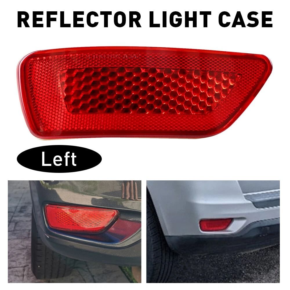 Durable Reflector Light Rear Left Driver Side Bumper Waterproof Easy Install Dust Scratch Resistan 10
