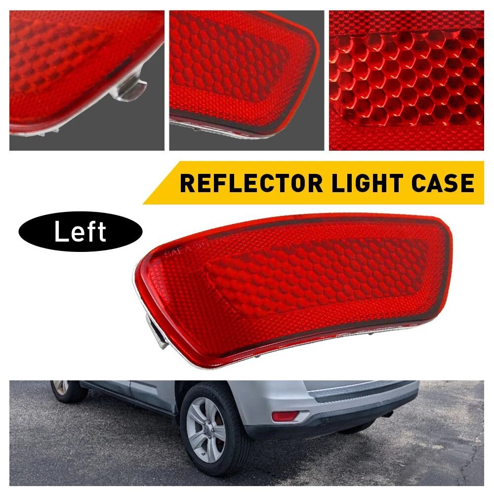 Durable Reflector Light Rear Left Driver Side Bumper Waterproof Easy Install Dust Scratch Resistan 11