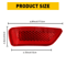 Durable Reflector Light Rear Left Driver Side Bumper Waterproof Easy Install Dust Scratch Resistan 2