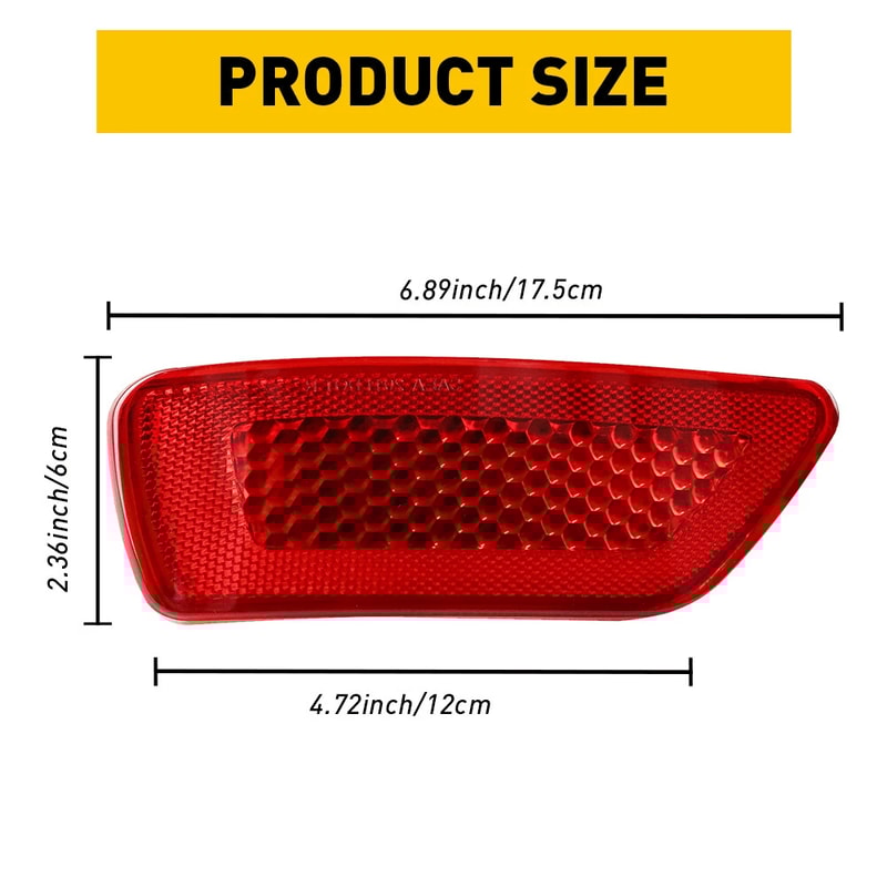 Durable Reflector Light Rear Left Driver Side Bumper Waterproof Easy Install Dust Scratch Resistan 2