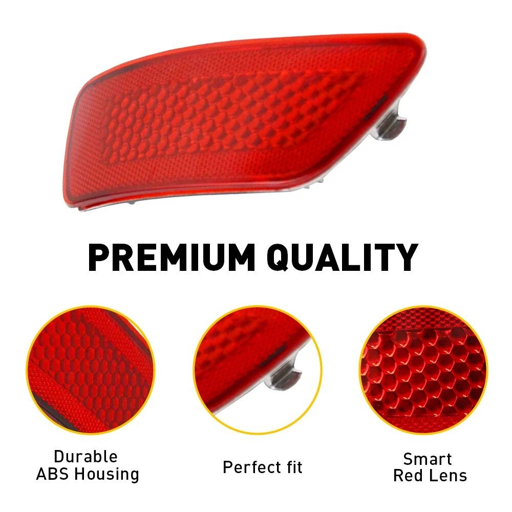 Durable Reflector Light Rear Left Driver Side Bumper Waterproof Easy Install Dust Scratch Resistan 3