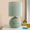 Ceramic Green Table Lamp Cloud Island Design Star Cutouts 3Way Adjustable Light 1