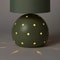 Ceramic Green Table Lamp Cloud Island Design Star Cutouts 3Way Adjustable Light 3