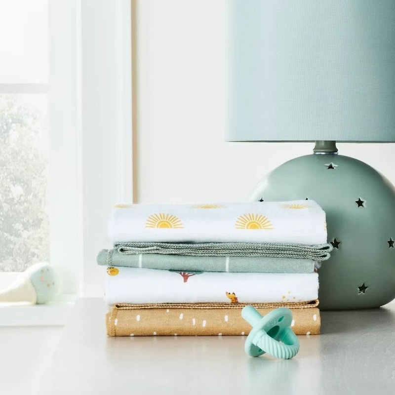 Ceramic Green Table Lamp Cloud Island Design Star Cutouts 3Way Adjustable Light 4