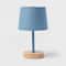 Pillowfort Kids Table Lamp Drum Shade Nightstand Light Wood And Metal Base 3