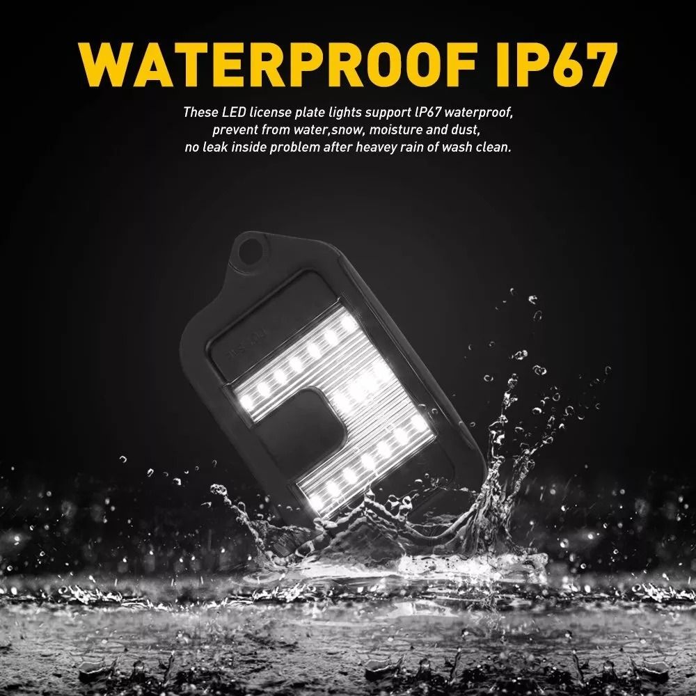 Full LED White SMD License Plate Light LEDs Waterproof Rear Light Lamp Bright Illumination Longlast 3