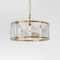 Glam Glass Ceiling Chandelier Brass Metal Body Stylish Glass Shade Adjustable Hanging Light Fixture 2