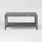 Monroe Wicker Patio Coffee Table AllWeather Design Bottom Shelf Gray Stylish And Functional Outdoo 0