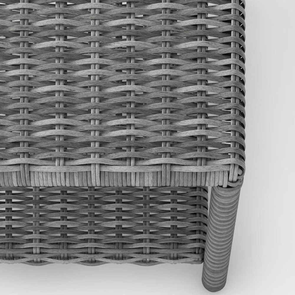 Monroe Wicker Patio Coffee Table AllWeather Design Bottom Shelf Gray Stylish And Functional Outdoo 1