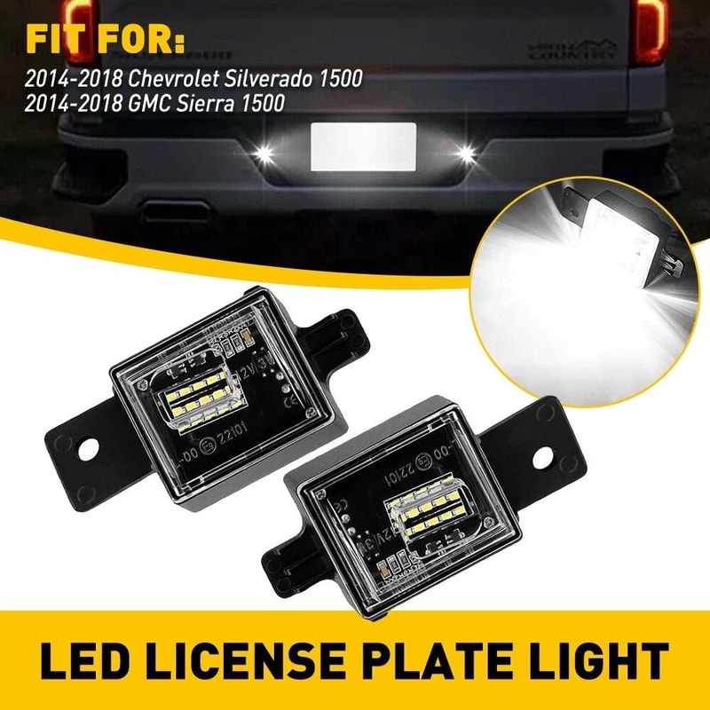 LED License Plate Light High Power White LED Replacement For Factory License Plate Bulb 1