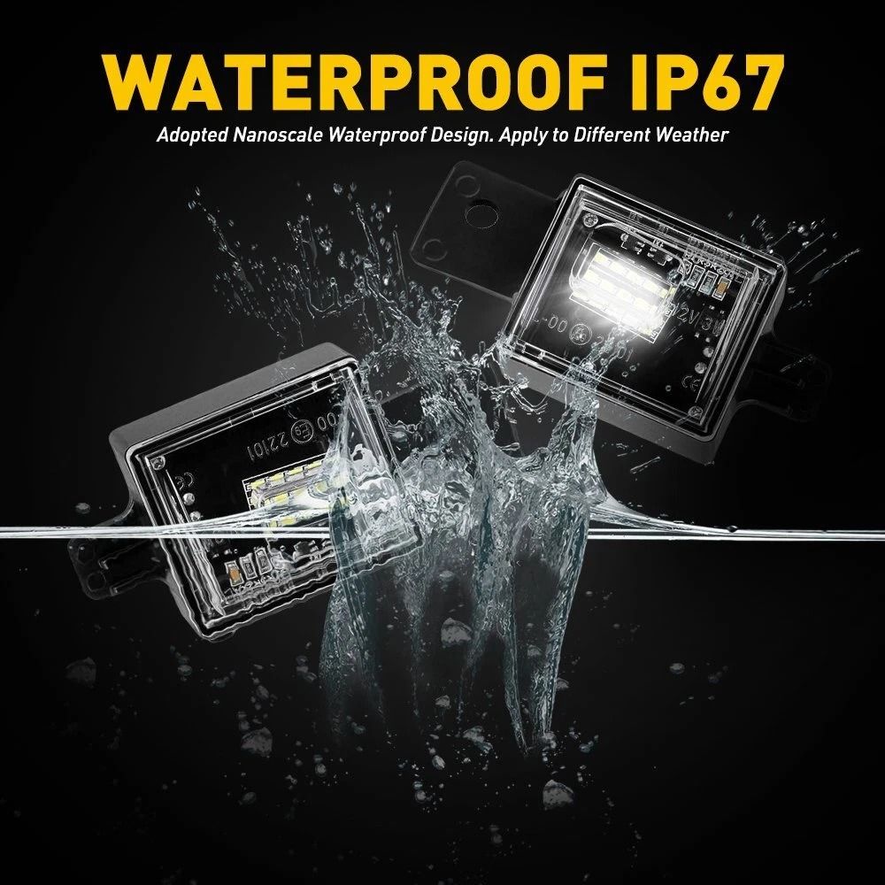 LED License Plate Light High Power White LED Replacement For Factory License Plate Bulb 4