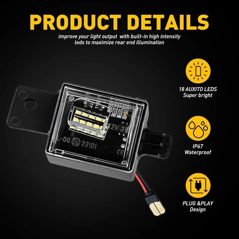 LED License Plate Light High Power White LED Replacement For Factory License Plate Bulb 5
