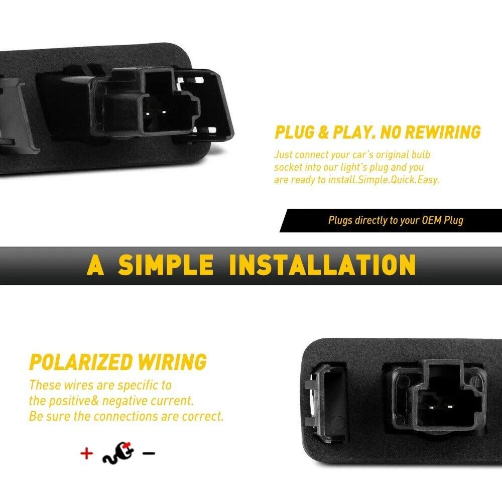 HighPowered Rear LED License Plate Light Brighter Than Plug And Play 9