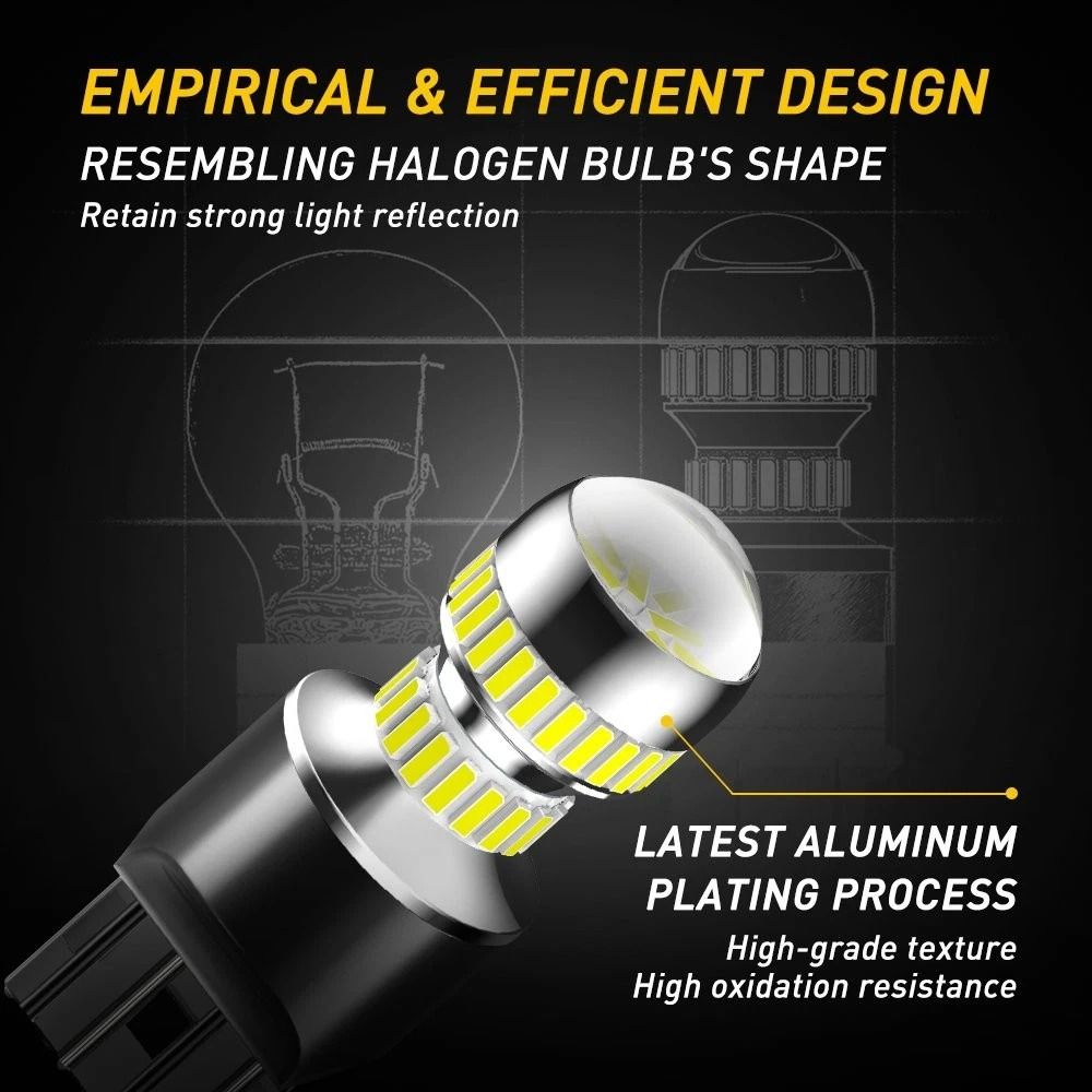 LED White Turn Signal Light Bulbs Back Up And Reverse Lights Waterproof High Power 4