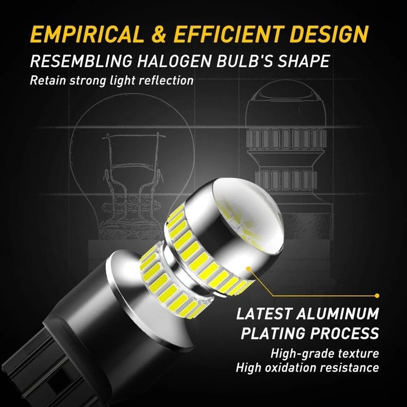 LED White Turn Signal Light Bulbs Back Up And Reverse Lights Waterproof High Power 4