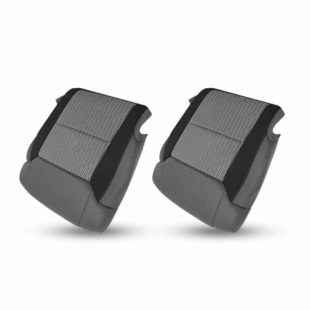 GrayBlack Bottom Cloth Seat Cover For Driver Passenger HighQuality Car Seat Protector Breathable Co