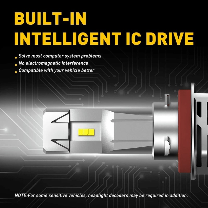 Super Bright LED Headlight Kit Low Beam Bulb White Waterproof Weatherproof For Harsh Conditions 6