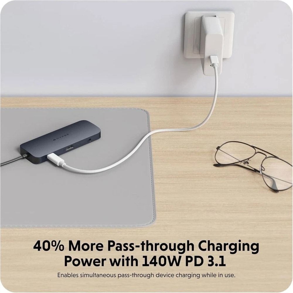 HyperDrive Next USB C Hub PD Charging UltraFast Data Transfer Monitor Support 2