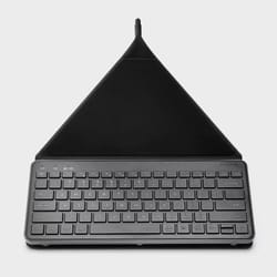 bluetooth tablet keyboard stand for ipad, windows, chromeos, quiet typing, compact, wireless