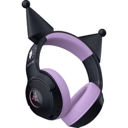 kraken kitty wireless headset, kuromi edition, stream reactive rgb, hyperclear microphone, compatible with mac