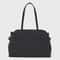 A New Day Solid Soft Satchel Handbag Black Large Magnetic Closure Tote Double Shoulder Handles 0