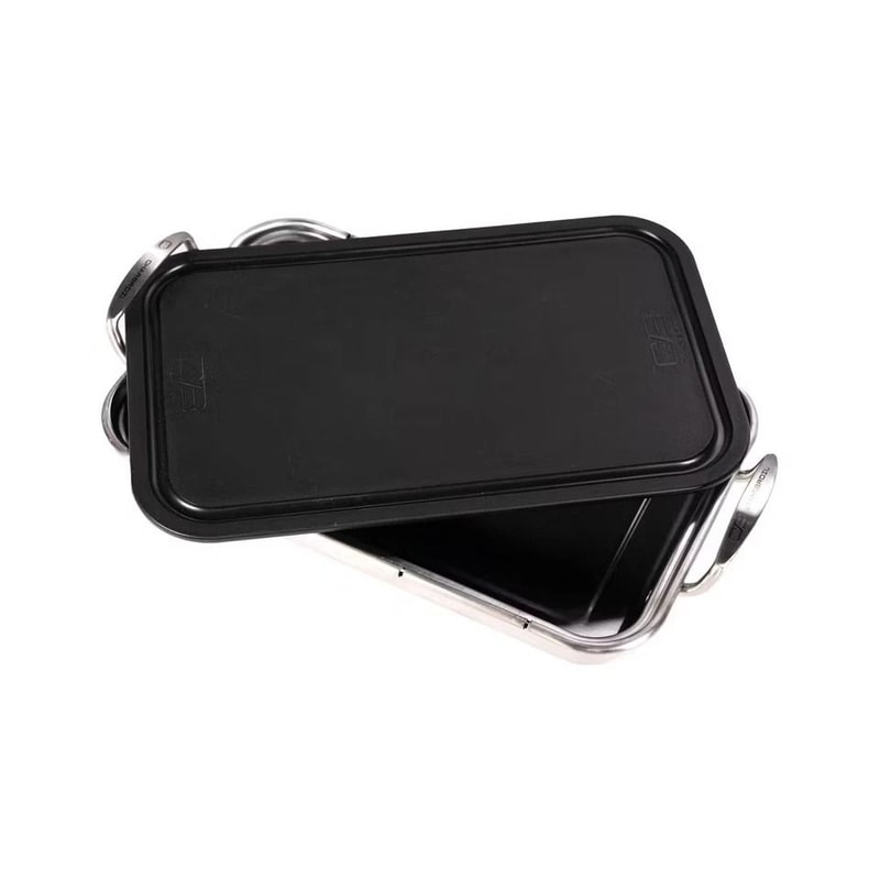 CharBroil Stainless Steel Deep Dish And Cutting Board HeatResistant Grill Topper Roasting Pan And L 4