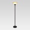Stylish Torch Floor Lamp Slate Black Metal Design Dimmable Glass Cone Shade Rotary Switch For Bedro 0
