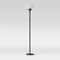 Stylish Torch Floor Lamp Slate Black Metal Design Dimmable Glass Cone Shade Rotary Switch For Bedro 4