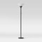 Stylish Torch Floor Lamp Slate Black Metal Design Dimmable Glass Cone Shade Rotary Switch For Bedro 4
