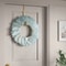 Aqua Preserved Palm Wreath 21in Round Indoor Wall Decor Dried Leaf Design By Threshold 0
