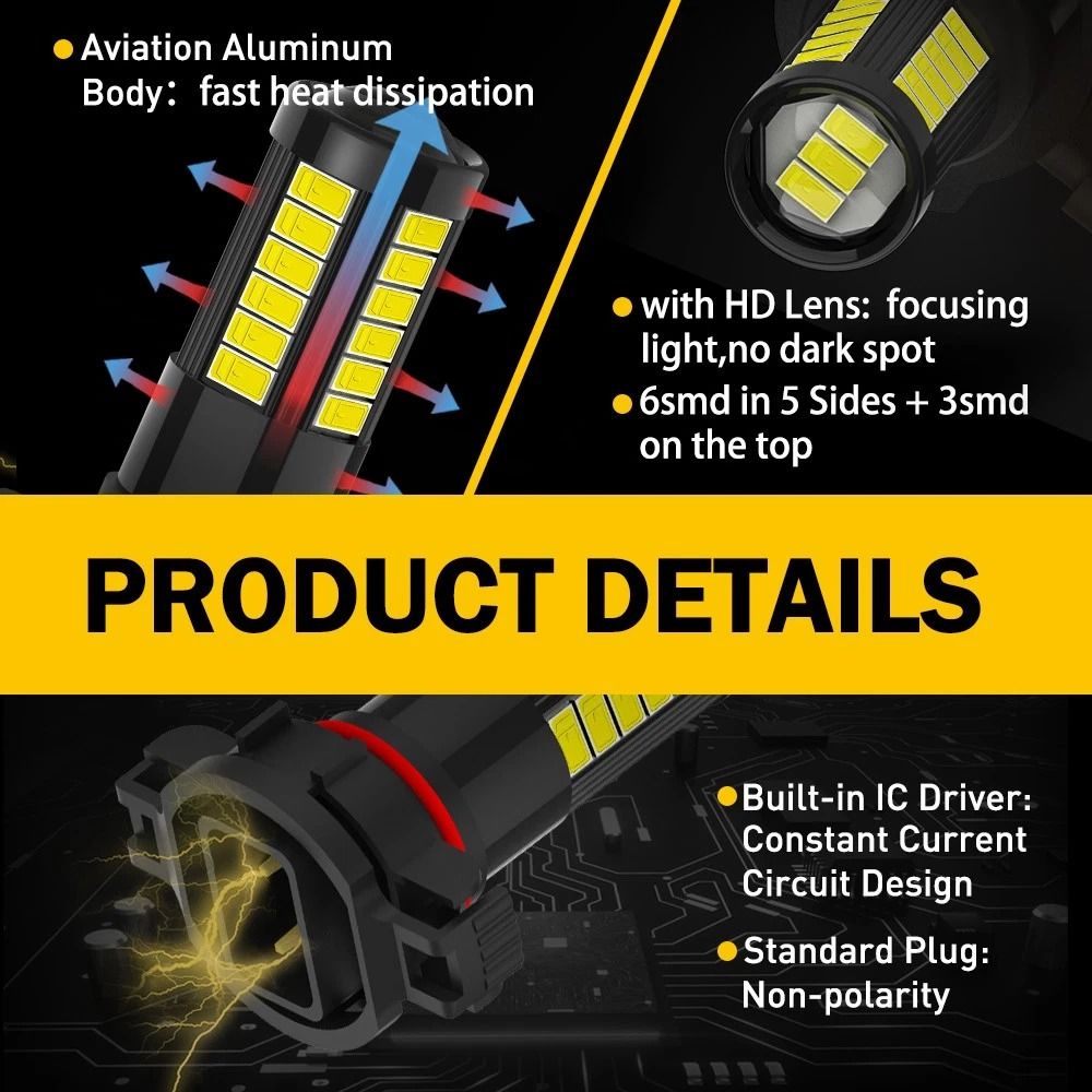 Super Bright ED Fog Driving Light White E Bulbs Long Life Energy Saving High Brightness Easy Instal 2