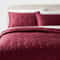 Wine Red FullQueen Comforter And Sham Set Satin Lyocell Soft Polyester Fiber Fill 4