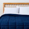 Room Essentials King Puffer Box Stitch Comforter Navy Blue Lightweight And Recycled Polyester Fill 2
