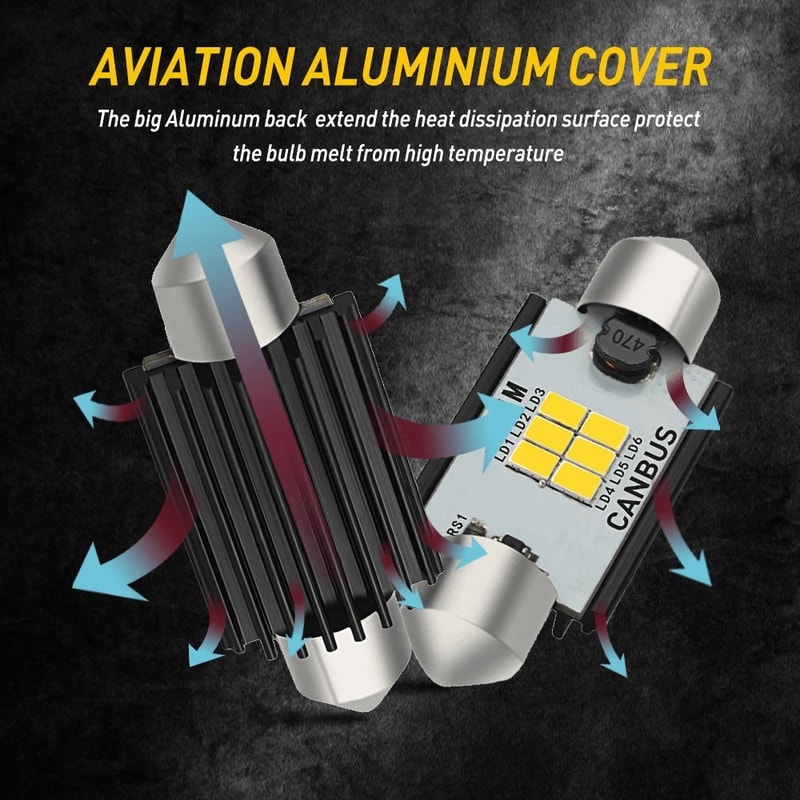 White LED License Plate Tag Lights LED Bulbs Interior DomeMapTrunk Lights Canbus Error Free Long Li 5