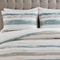 Blue Queen Watercolor Striped Bedding Set Comforter Shams And Decorative Pillows For Stylish Bedroo 1