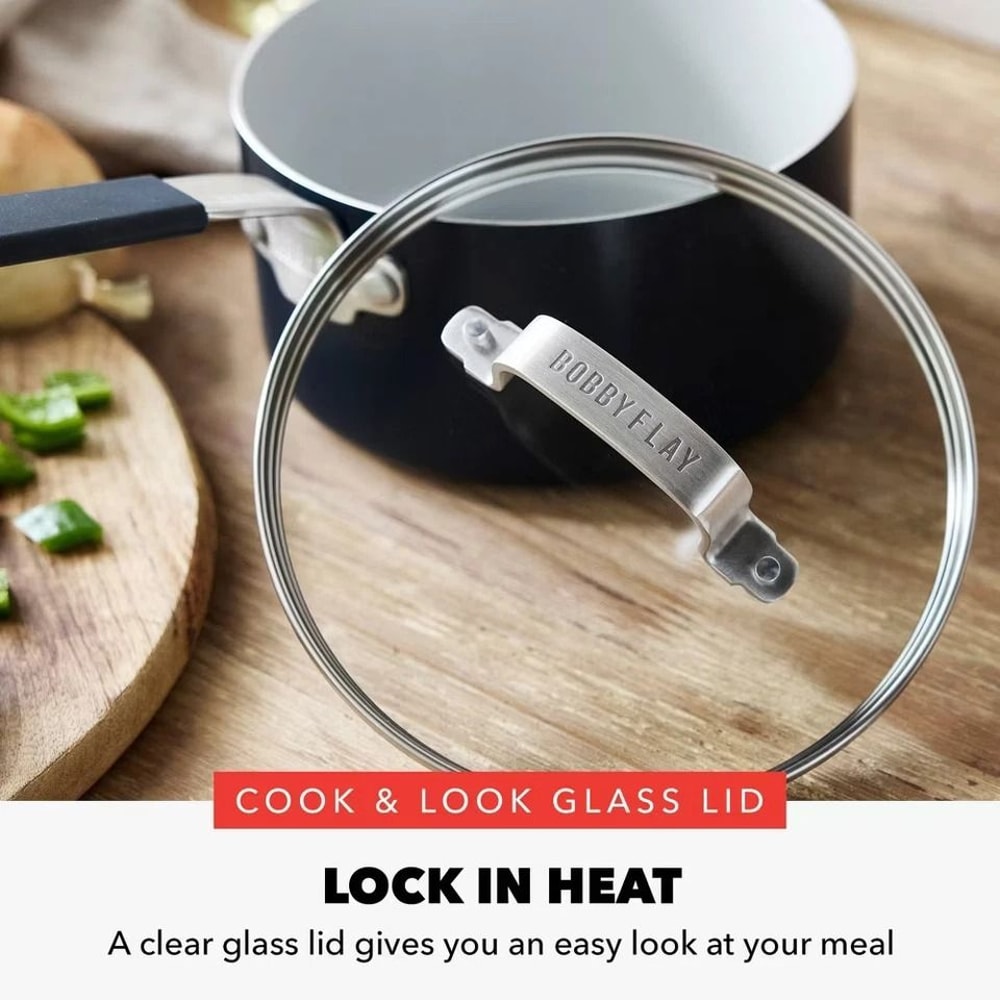 Ceramic Fry Pan Oxford Blue QuickHeating Aluminum NonStick Dishwasher Safe 5