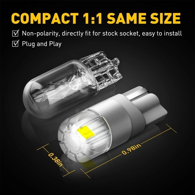 White E Super Bright LED Parking Light Bulb Energy Saving Long Lifespan Low Power Upgrade Your Halo 4