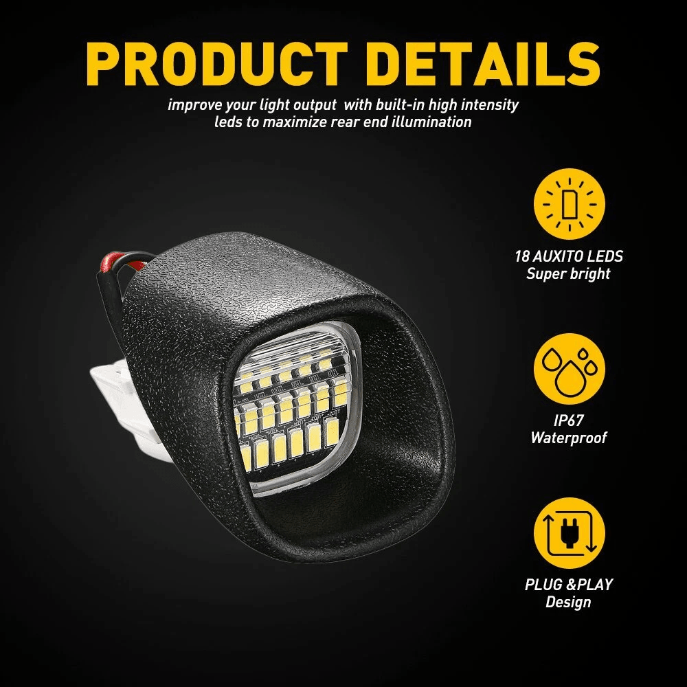 High Power SMD LED License Plate Light 18 LEDs Energy Efficient Sonoma Blazer LED Light Tag Lamp Ea 2