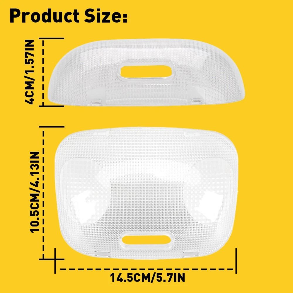 Overhead Interior Dome Map Light Lamp Replacement Lens Bulb Cover Perfect Fit Durable Material Simp 2
