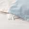 King Size GeoPrint Duvet Cover And Sham Set Ivory Light Blue Khaki Geo Soft Sateen Fabric Button Cl 1