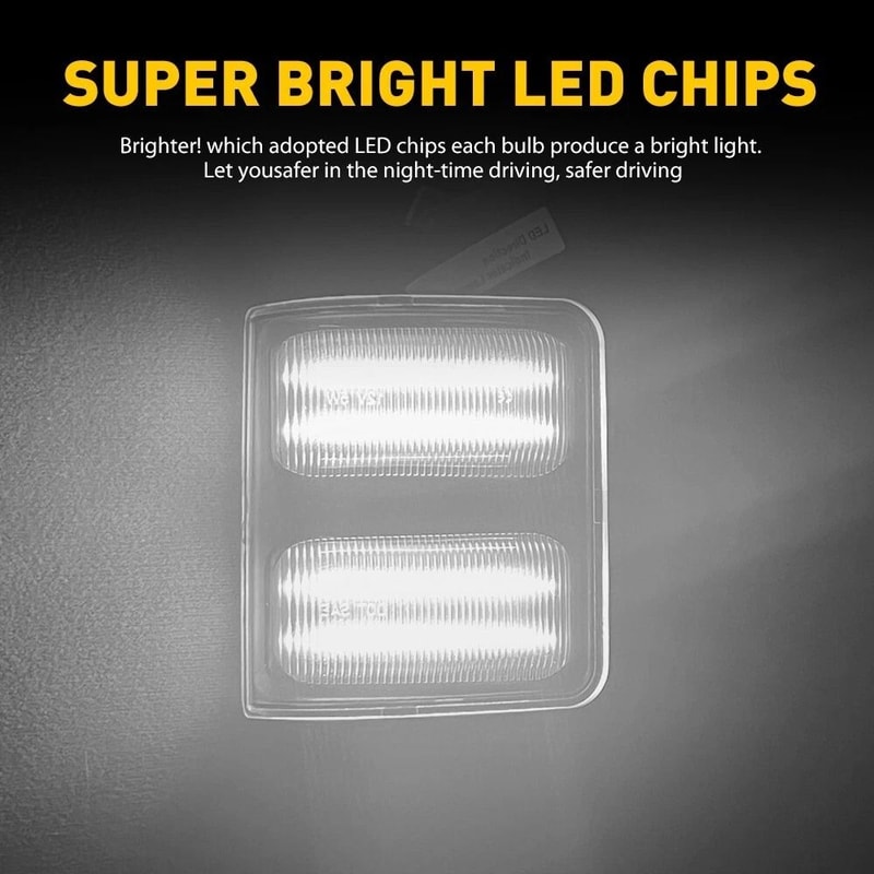 LED Turn Signal Light For Clear Side Mirror White High Brightness Durable Simple Installation 6